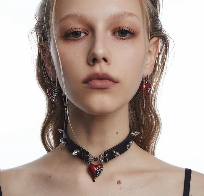 Bone And Heart Choker