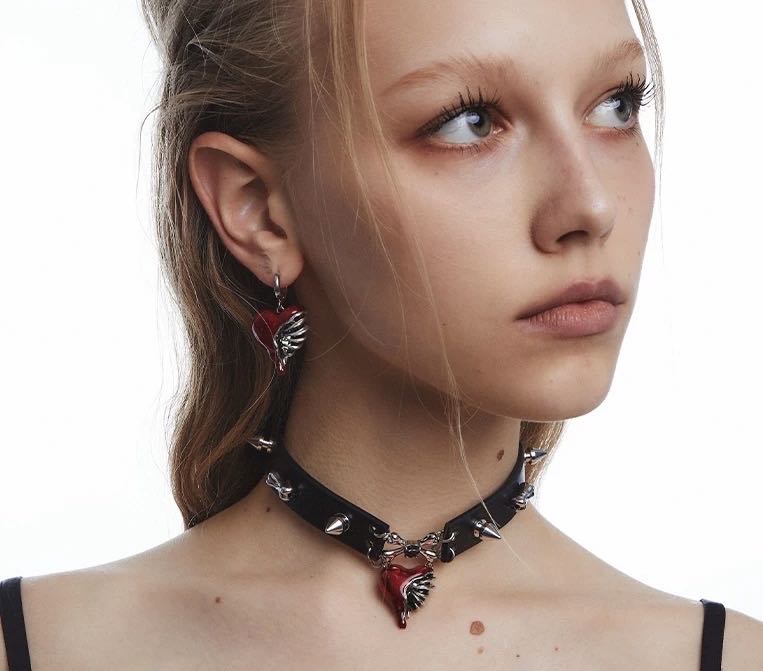 Bone And Heart Choker