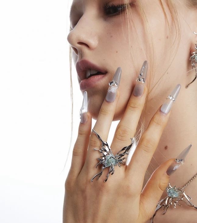 LARGE Ice Butterfly Ring