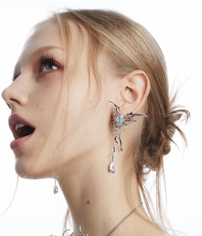 LARGE Ice Butterfly Earring