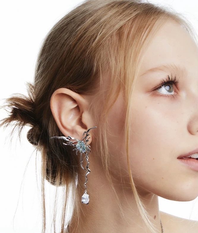 LARGE Ice Butterfly Earring
