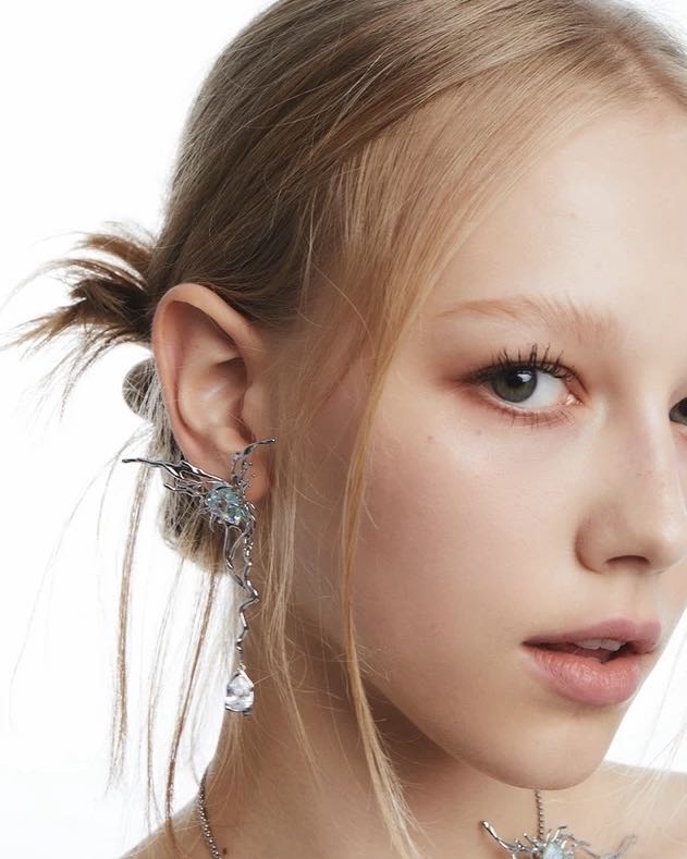 LARGE Ice Butterfly Earring