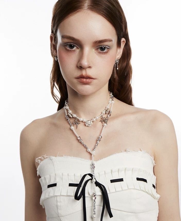 Waltz Bow Long Necklace