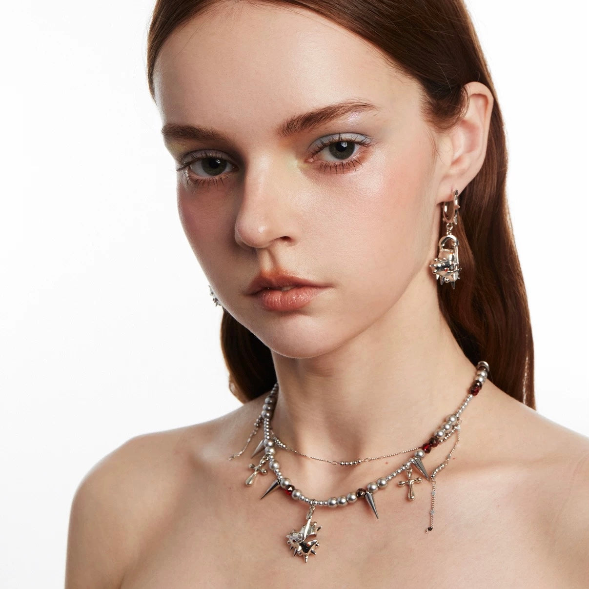Spiked Heard Necklace