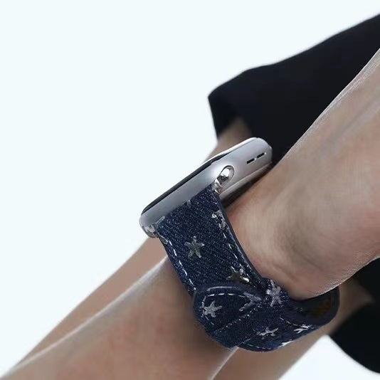 Dark Blue Denim Watch Band