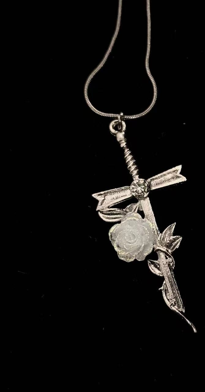 Rose Sword Necklace