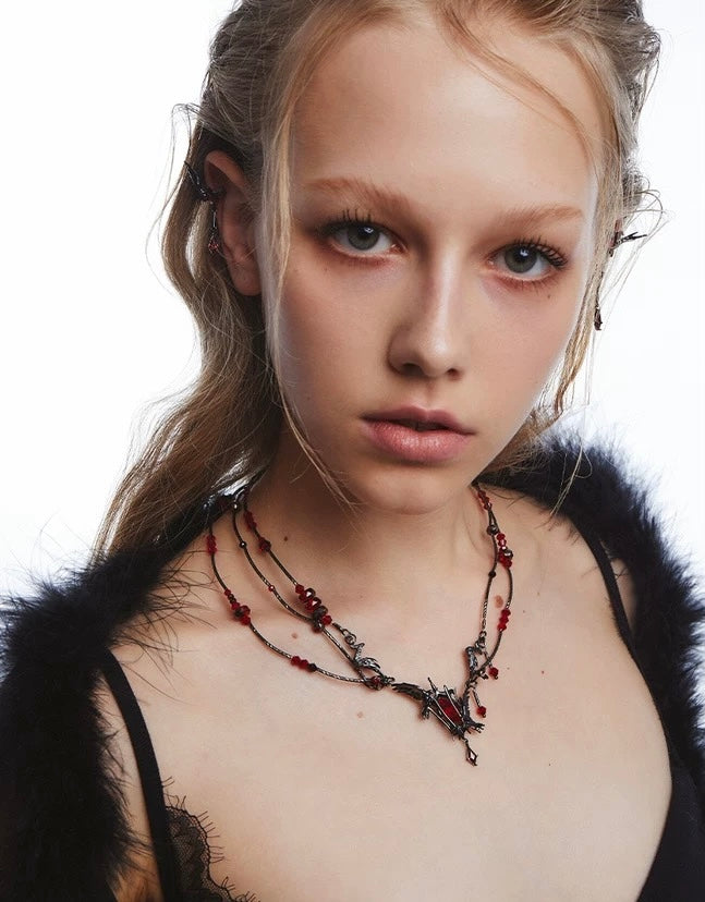 Blood Rain & Birdcage Necklace