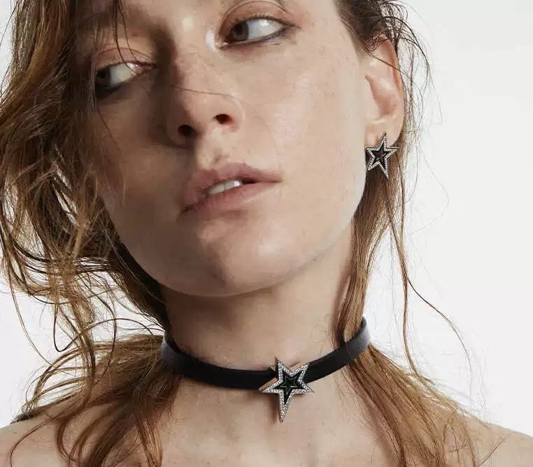 Minimalist starry choker