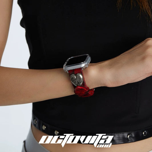 Red Leopard Print Watch Band