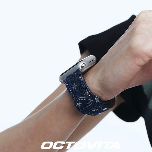 Dark Blue Denim Watch Band