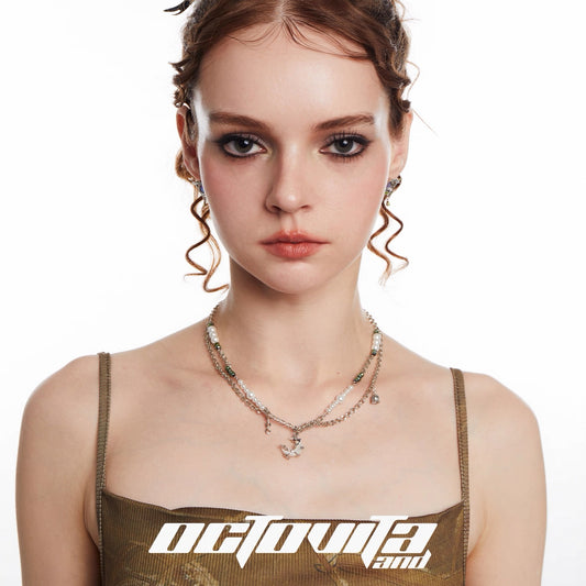 White Moon Irregular Necklace