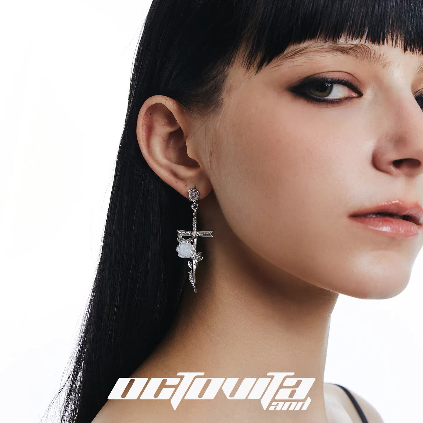 Rose Sword Earings