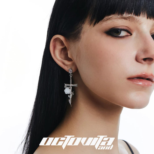 Rose Sword Earings