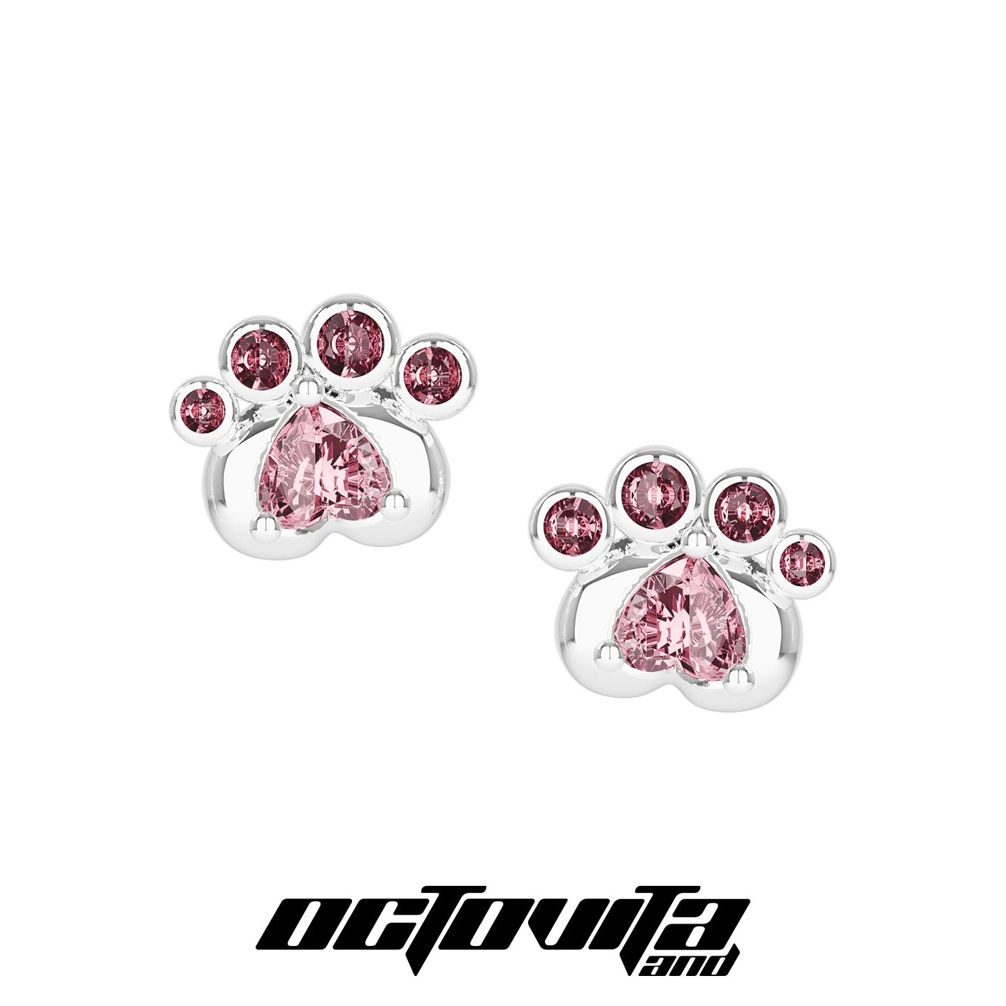 Cat Paw Prints Earring