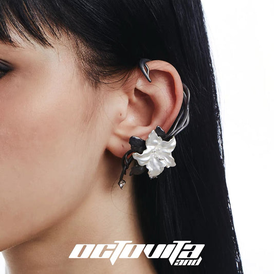 Twin Bloom Earrings Cuff