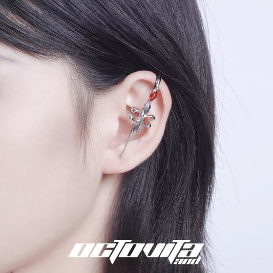 Sword Cross Iris Earrings