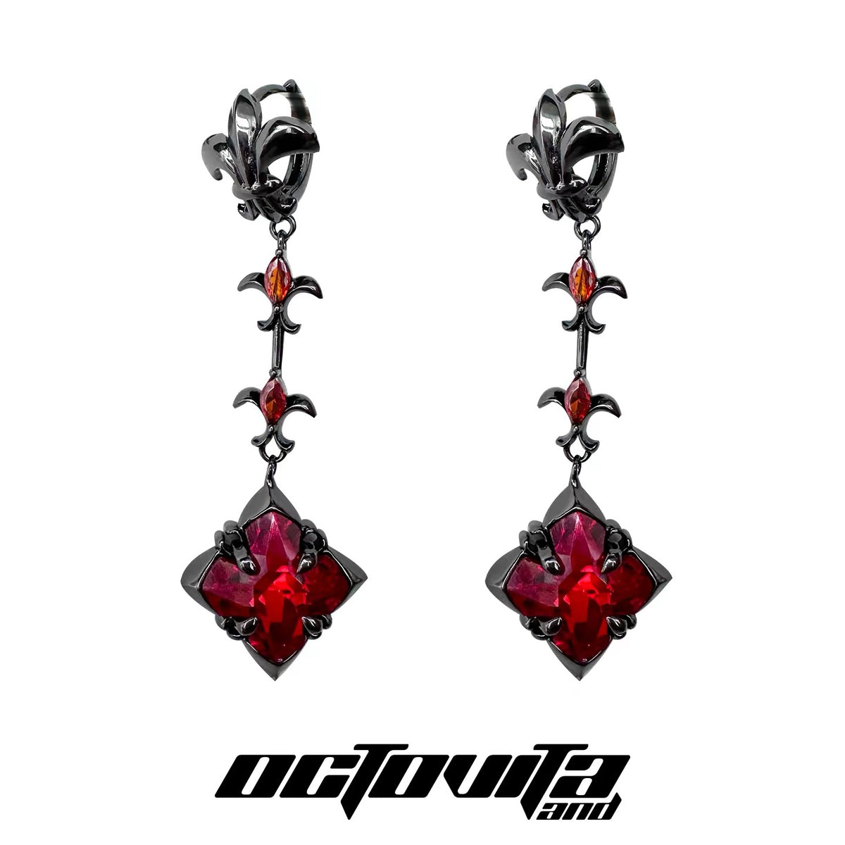 Longer Cross Iris Earrings