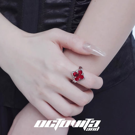 Red Cross Iris Ring（Adjustable version）