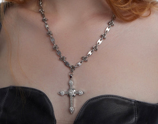 Cross Pearl Necklace