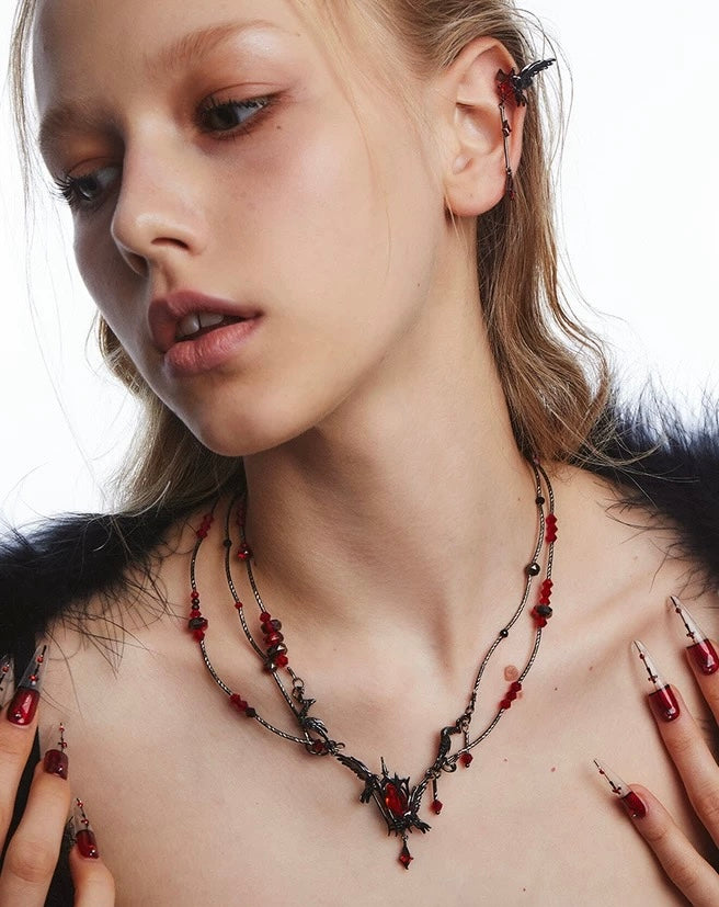 Blood Rain & Birdcage Necklace